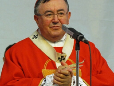 Pozdrav kardinala Puljića na početku Misnog slavlja proglašenja blaženim Drinskih mučenica